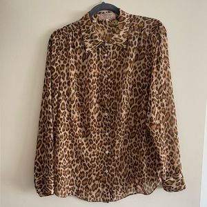 Guess Leopard Print Blouse